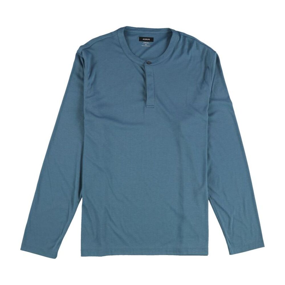 Alfani Mens Solid Button Front Henley Shirt, , 2XL, DM